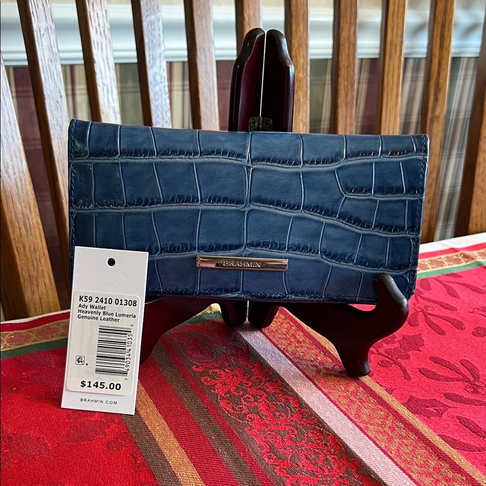 Brahmin Heavenly Blue Lumeria Ady wallet.  NWT. AUTHENTIC Brahmin GORGEOUS color